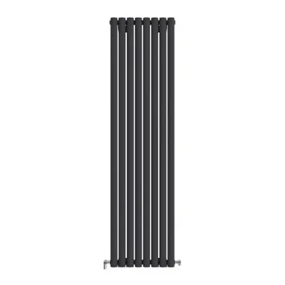 Трубчастый радиатор Ideale Adele 1 колонна 8 секций 1800x472 черный матовый