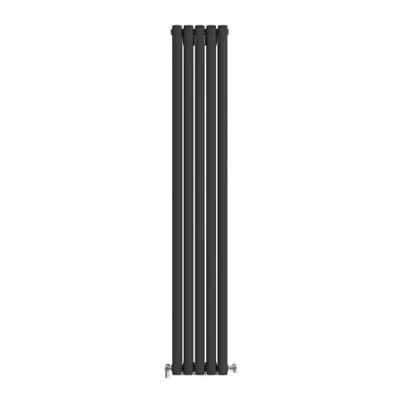 Трубчастый радиатор Ideale Adele 2 колонны 5 секций 1800x295 черный матовый