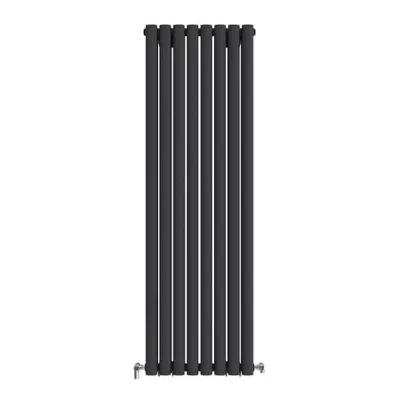 Трубчастый радиатор Ideale Adele 2 колонны 8 секций 1500x472 черный матовый
