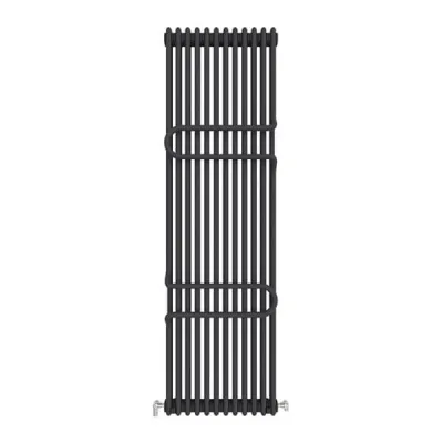 Трубчастый радиатор Ideale Zeta 2 колонны 12 секций 1800x548 черный матовый