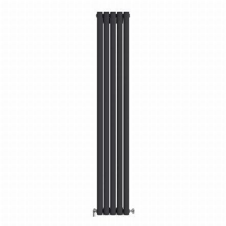 Трубчатый радиатор Ideale Adele 12 2 колонны 5 секций 1800x295 черный