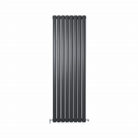 Трубчатый радиатор Ideale Adele 12 2 колонны 8 секций 1500x472 черный