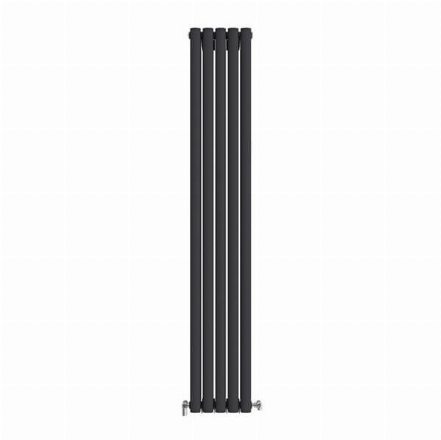 Трубчастый радиатор Ideale Adele 2 колонны 5 секций 1800x295 черный матовый
