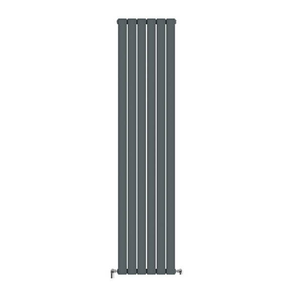 Трубчастий радіатор Ideale Vittoria 2 колони 6 секцій 1800x408 антрацит- Фото 1