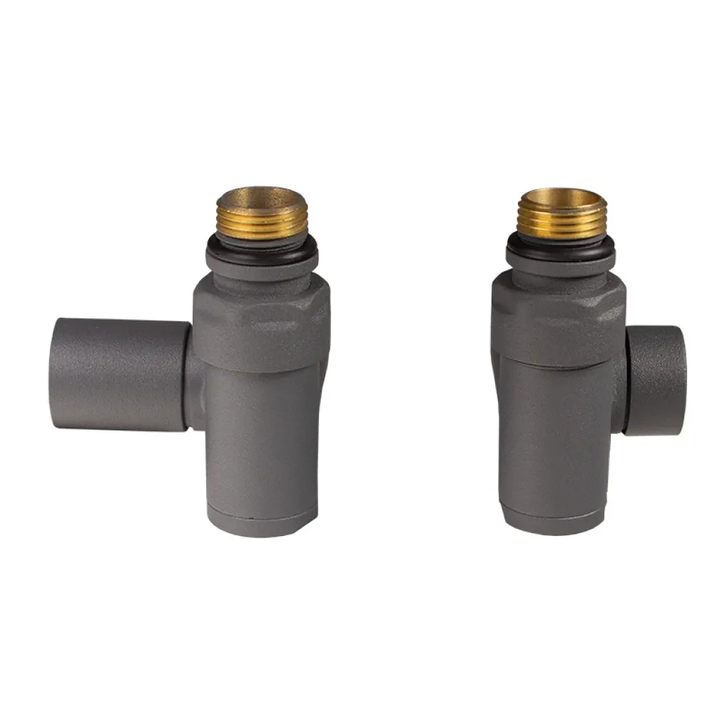 Комплект дизайн кранів під ТЕН Ideale 1/2x1/2 антрацит (22599)- Фото 3