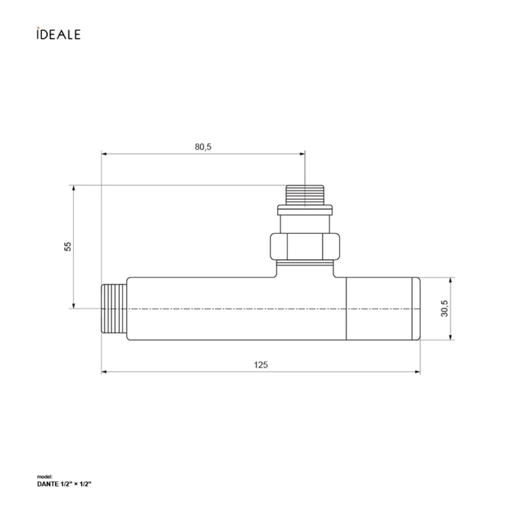 Комплект радиаторных угловых кранов Ideale Dante 1/2x1/2 хром (18998)- Фото 4