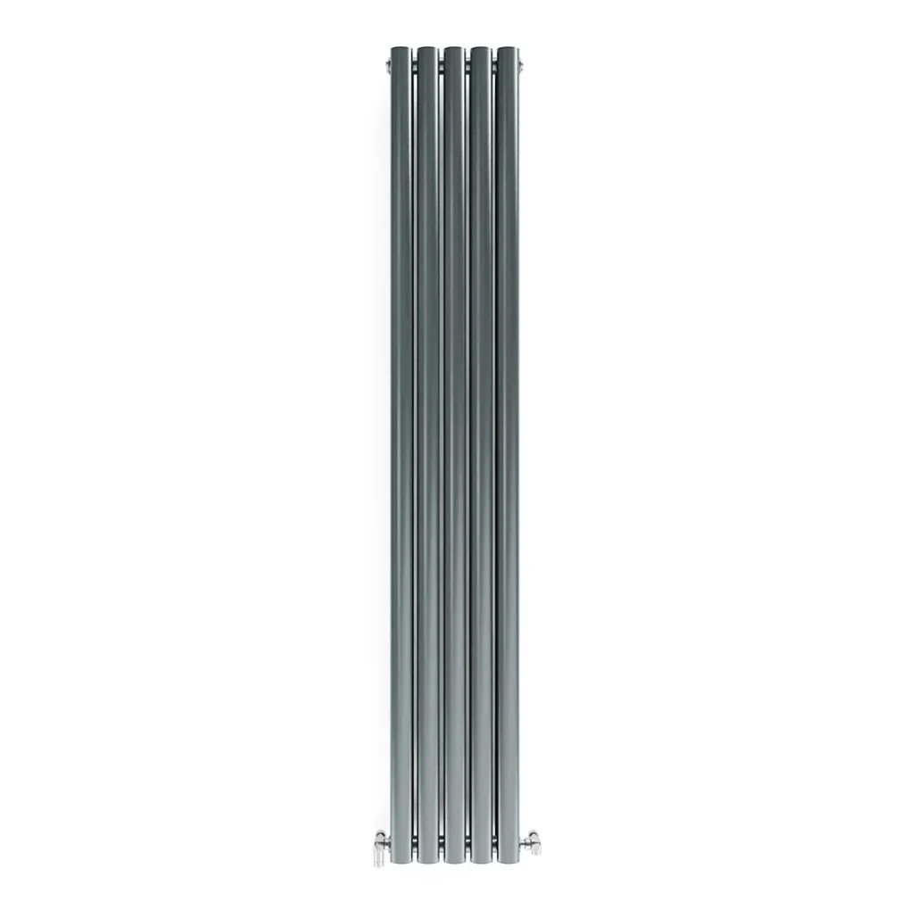 Трубчатый радиатор Ideale Adele 12 2 колонны 5 секций 1800x295 антрацит- Фото 1