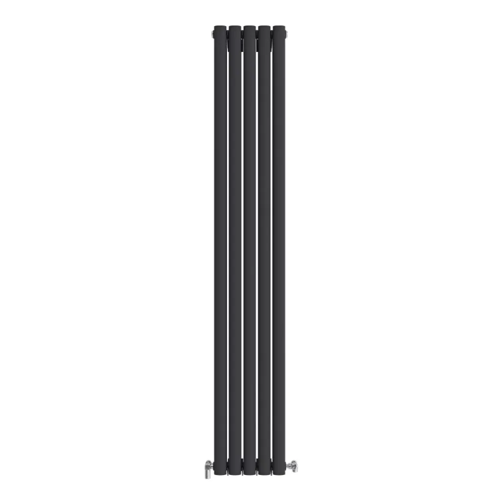 Трубчатый радиатор Ideale Adele 12 2 колонны 5 секций 1800x295 черный- Фото 1