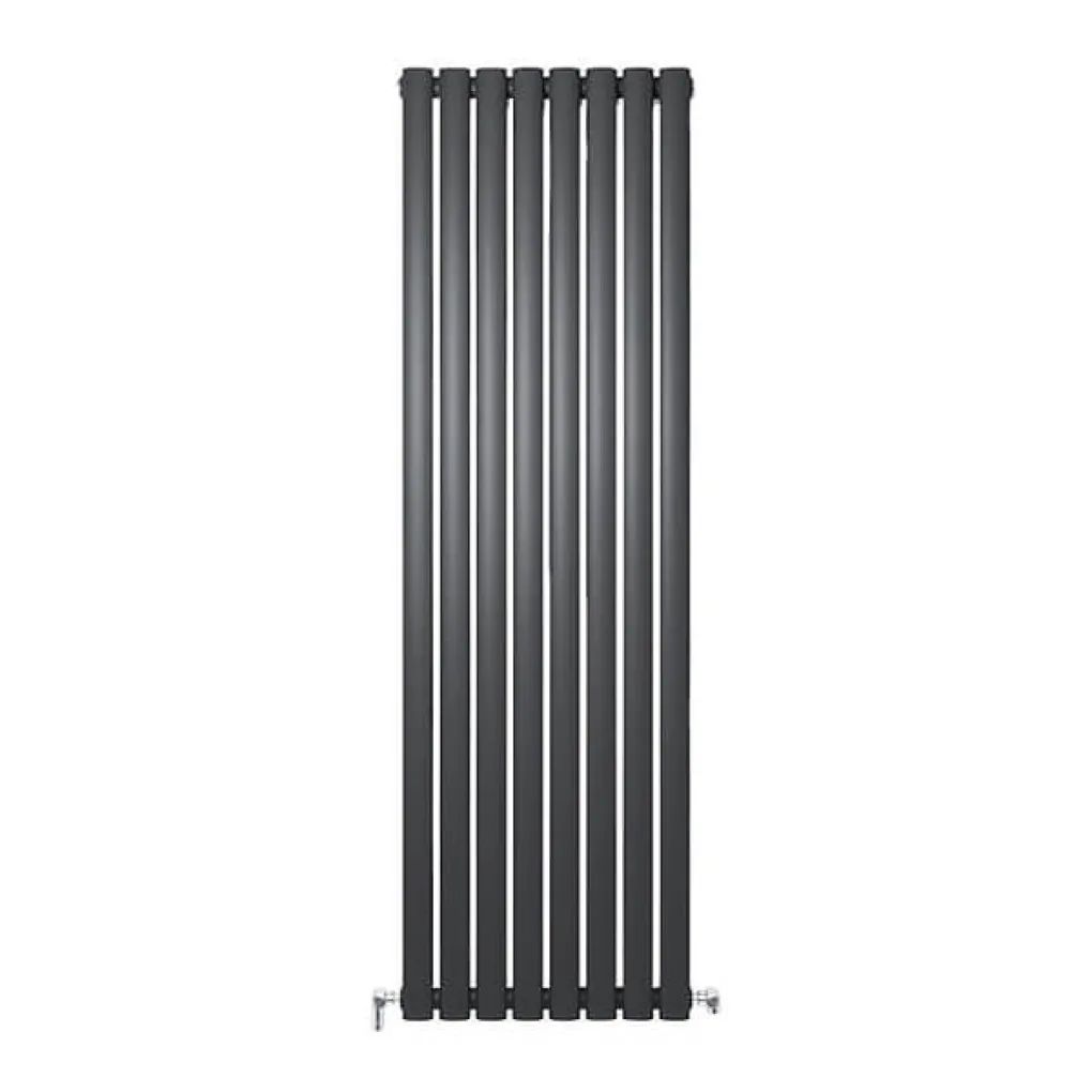 Трубчастый радиатор Ideale Adele 1 колонна 8 секций 1500x472 черный матовый- Фото 1