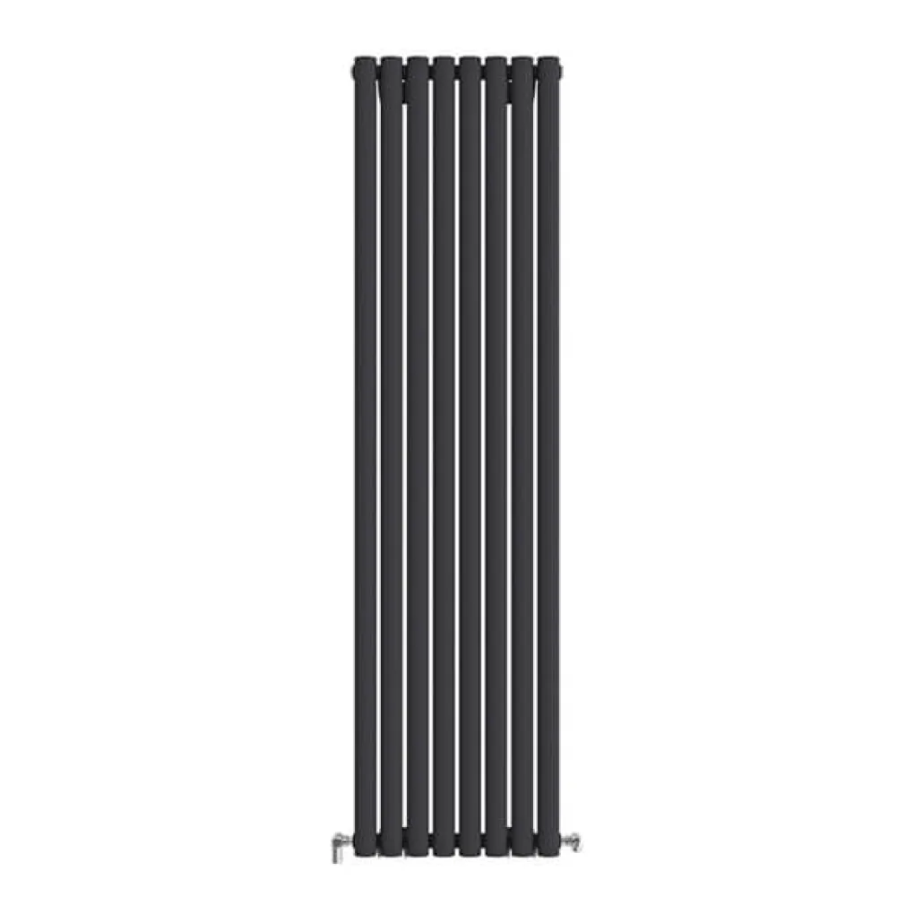 Трубчастый радиатор Ideale Adele 1 колонна 8 секций 1800x472 черный матовый- Фото 1