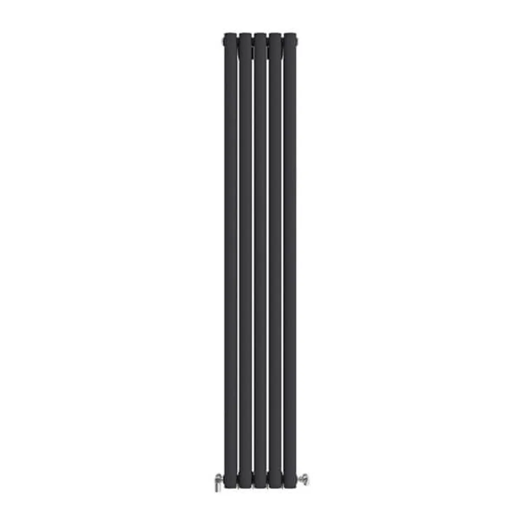Трубчастый радиатор Ideale Adele 2 колонны 5 секций 1800x295 черный матовый- Фото 1