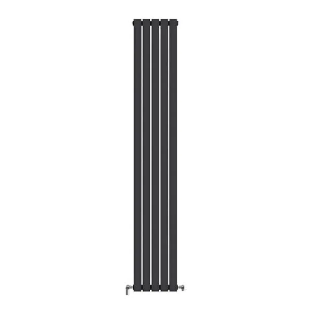 Трубчастий радіатор Ideale Jolanda 2 колони 5 секцій 1800x295 чорний матовий- Фото 1