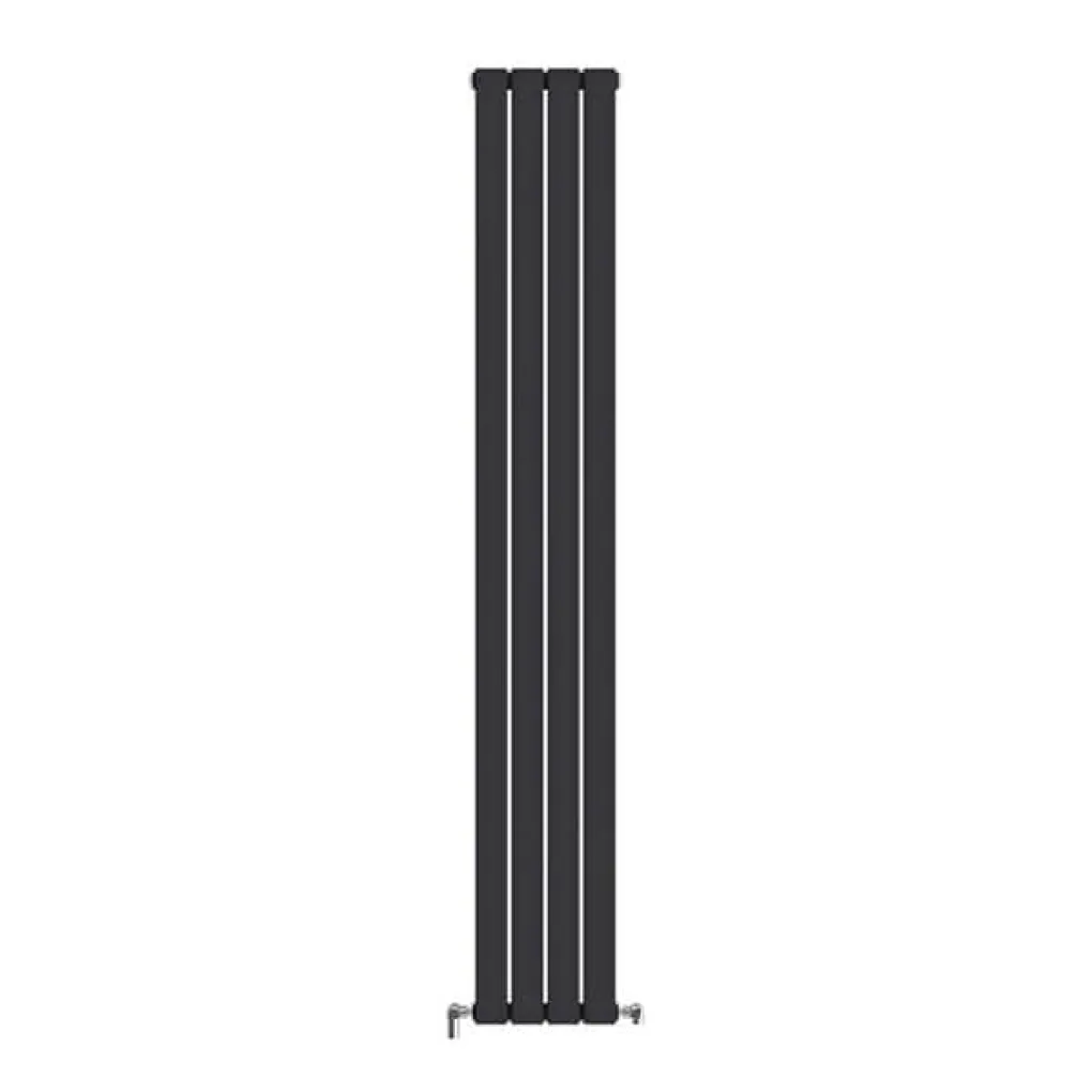Трубчастий радіатор Ideale Vittoria 2 колони 4 секції 1800x272 чорний матовий- Фото 1