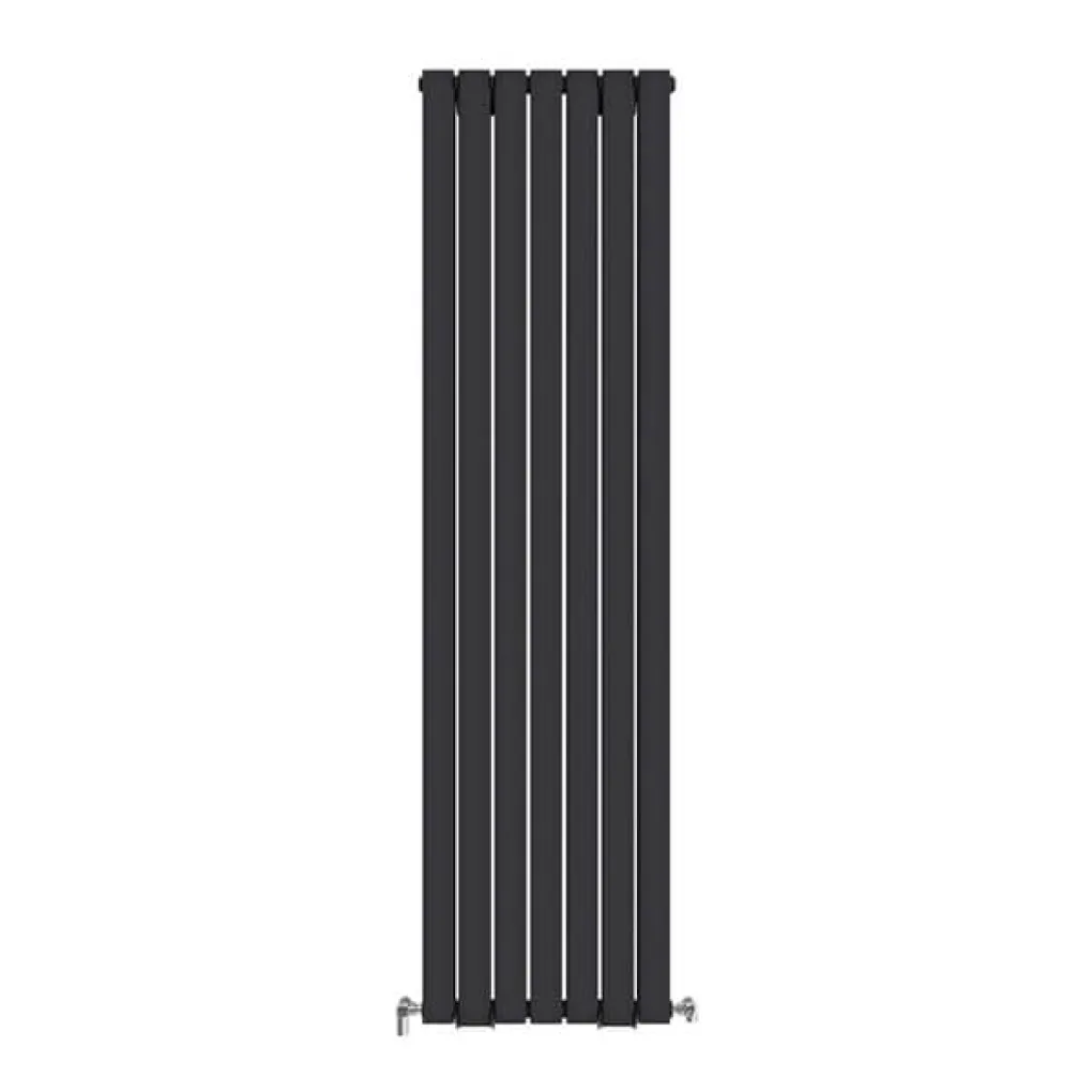 Трубчастий радіатор Ideale Vittoria 2 колони 7 секцій 1800x476 чорний матовий- Фото 1