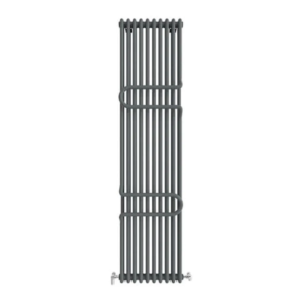 Трубчастый радиатор Ideale Zeta 2 колонны 10 секций 1800x460 антрацит- Фото 1