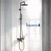 Душова система з термостатом для ванни Imprese SMART CLICK, ручний душ 2 режими, чорний- Фото 3