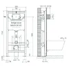 Комплект інсталяції для унітазу 3 в 1 Imprese, клавіша хром- Фото 2