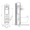 Инсталляция для унитаза 3в1 Imprese i-FRAME, узкая 30 см (i8130)- Фото 4