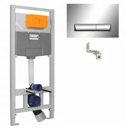 Комплект інсталяції для унітазу 3 в 1 Imprese, клавіша хром