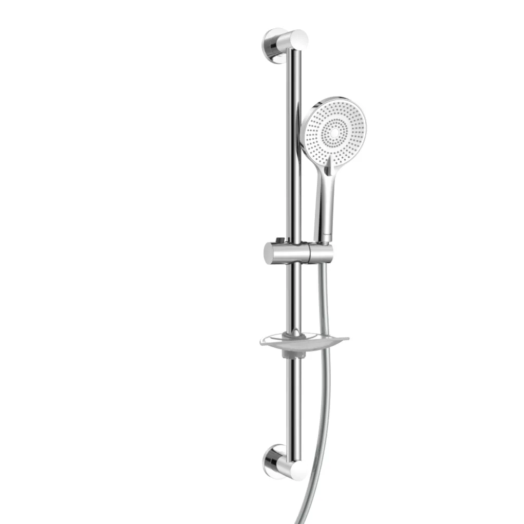 Гарнітур душовий Imprese з лійкою SPR144, штангою, шлангом та мильницею, біла кришка, хром- Фото 1