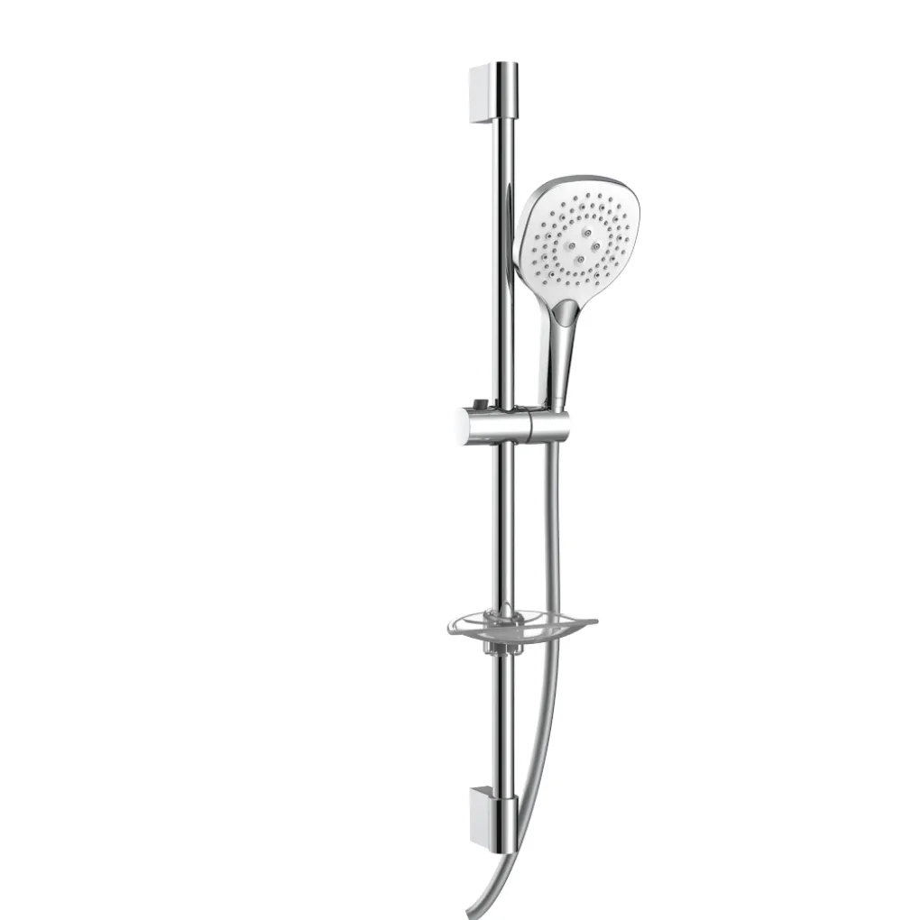 Гарнітур душовий Imprese з лійкою SPR370Q, штангою, шлангом та мильницею, біла кришка, хром- Фото 1