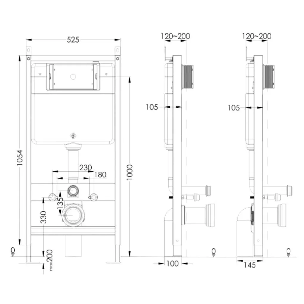 Инсталляция для унитаза пневматическая 4в1 Imprese i-FRAME, белый (i1614)- Фото 3