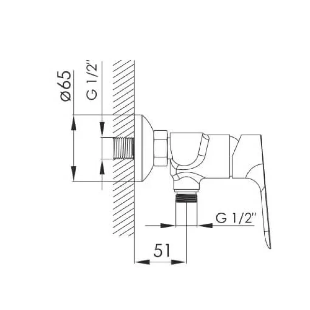 Змішувач для душу Imprese Kucera чорний матовий (f03303410AA)- Фото 3