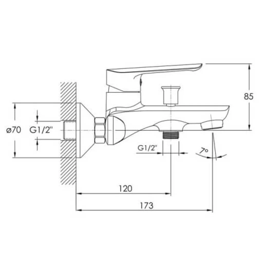 Змішувач для ванни Imprese Odra хром (f0328701BL)- Фото 3