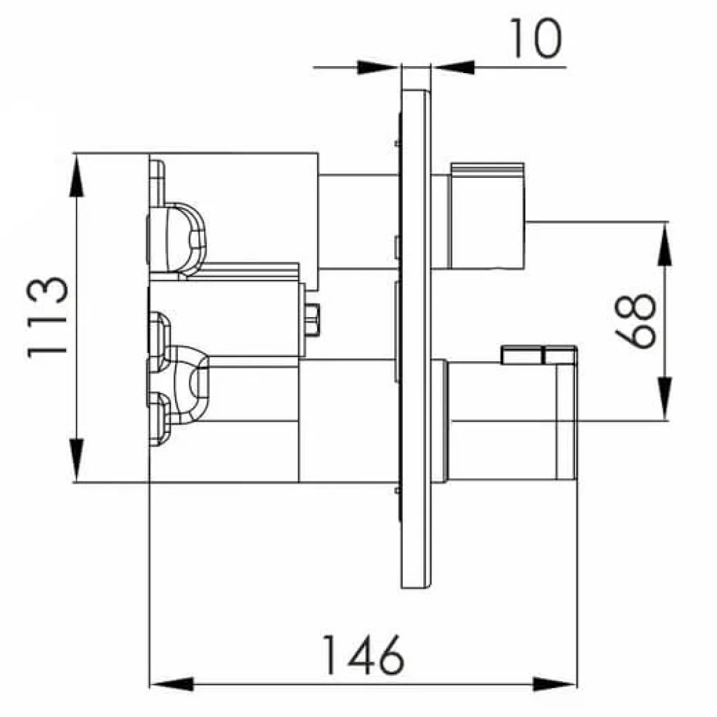Змішувач прихованого монтажу Imprese Kucera хром (f04603401AD)- Фото 3