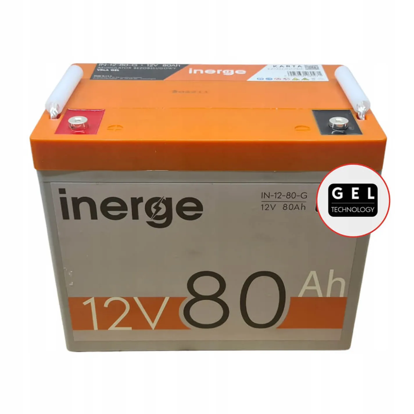 Гелевий акумулятор глибокої розрядки Inerge 12V 80Ah - Фото 1