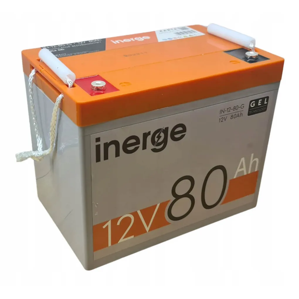 Аккумулятор гелевый глубокой разрядки Inerge 12V 80Ah- Фото 1