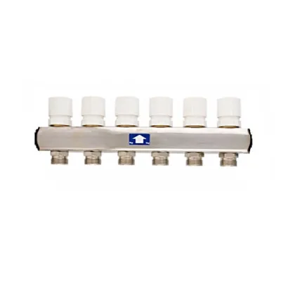 Коллектор Itap 1x3/4 на 5 выходов с отсечными клапанами под электротермоприводы с ручками (9370010005034)