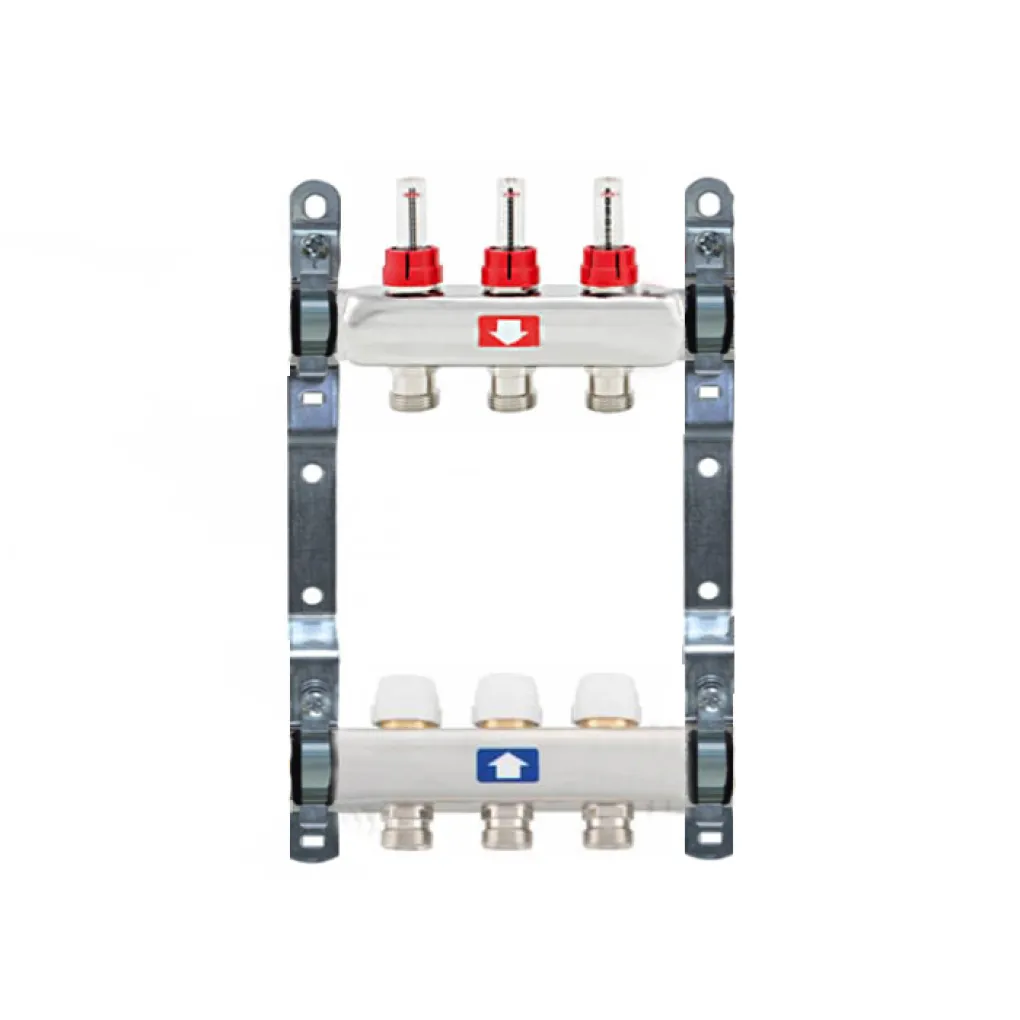Коллектор для теплого пола Itap 1x3/4 на 3 выхода с расходомерами (9170010003034C)