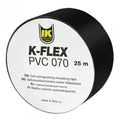 Стрічка самоклеюча K-Flex PVC AT 070 ширина 50мм, 25м чорний