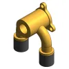 Тройник настенный латунный с ушками типа U из РО UltraLine 16 Rp1x2" L = 41 мм- Фото 2
