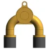 Тройник настенный латунный с ушками типа U из РО UltraLine 16 Rp1x2" L = 41 мм- Фото 3