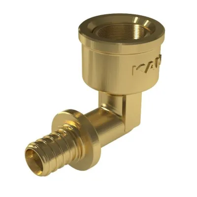Отвод 90° латунный с РВ KAN-therm UltraLine - 16 Rp3/4"