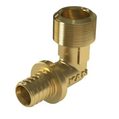 Отвод 90° латунный с РН KAN-therm UltraLine - 20 Rp3/4"