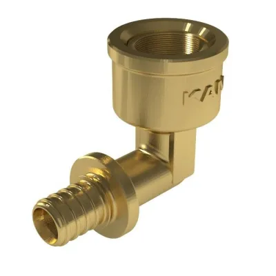 Отвод из латуни 90° с РВ KAN-therm UltraLine - 20 Rp1/2"