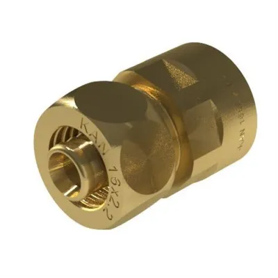 Соединитель латунный свинчивающийся с РВ KAN-therm UltraLine - 16 G1/2"