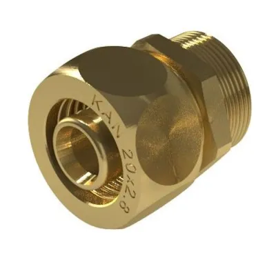 Соединитель латунный свинчивающийся с РН KAN-therm UltraLine - 25 G3/4"