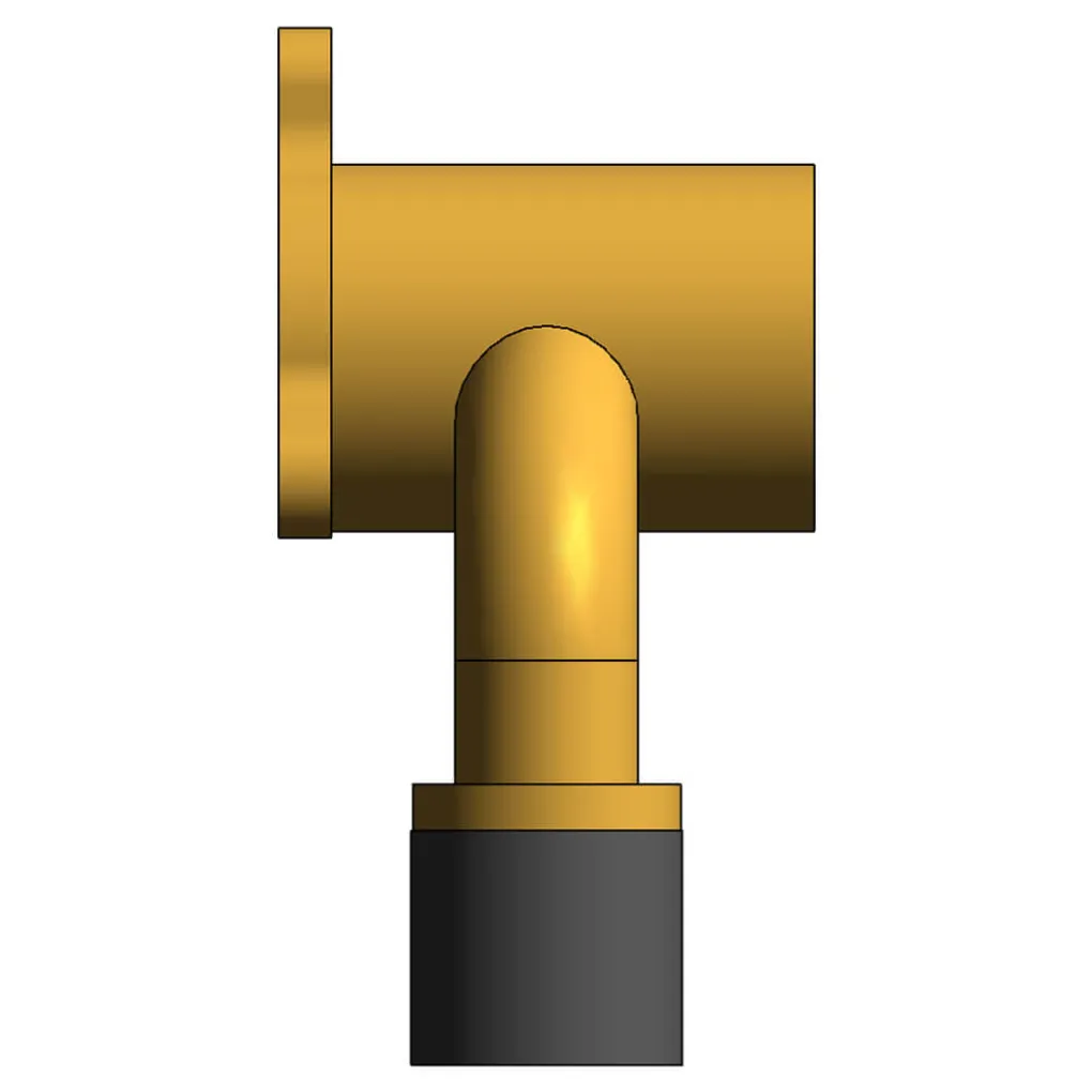 Тройник настенный латунный с ушками типа U из РО UltraLine 16 Rp1x2" L = 41 мм- Фото 4
