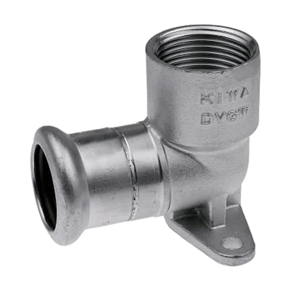 Колено фиксированное с ушками короткое KAN-therm Inox 15 x 1/2" (1609285009)