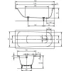 Ванна сталева Kaldewei Saniform Plus mod.361-1 1500x700- Фото 2