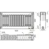 Радіатор сталевий панельний Kalite 22 низ/праворуч 500х500 (без Inner)- Фото 2
