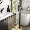 Змішувач для ванни підлоговий Kludi BALANCE, чорний матовий/хром- Фото 2