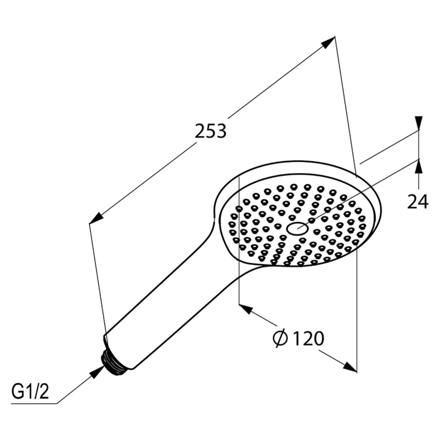 Лійка для ручного душу Kludi Freshline 1S білий (6780043-00) - Фото 1