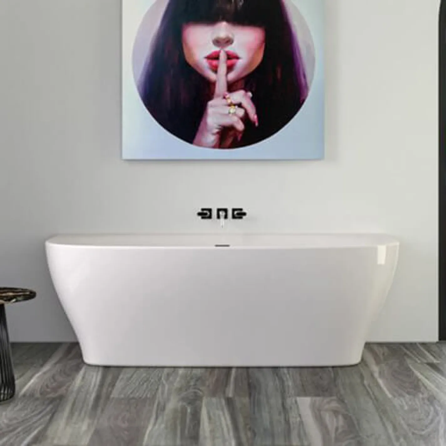 Ванна акрилова Knief Dream Wall 180x80 c щілинним переливом - Фото 3