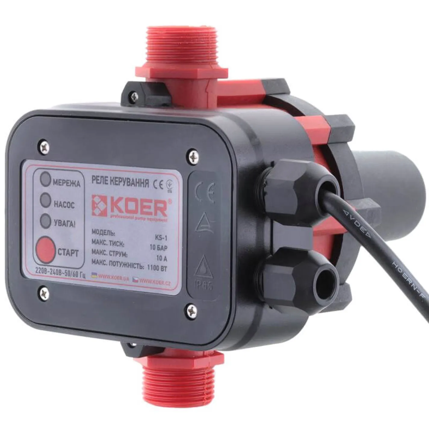Электронный контроллер давления для насоса KOER 1.1 кВт IP65 KS-1 (KP2782) - Фото 1