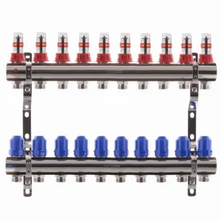 Колектор для теплої підлоги Koer 10 виходів 1х 3/4 (євроконус у компл.)